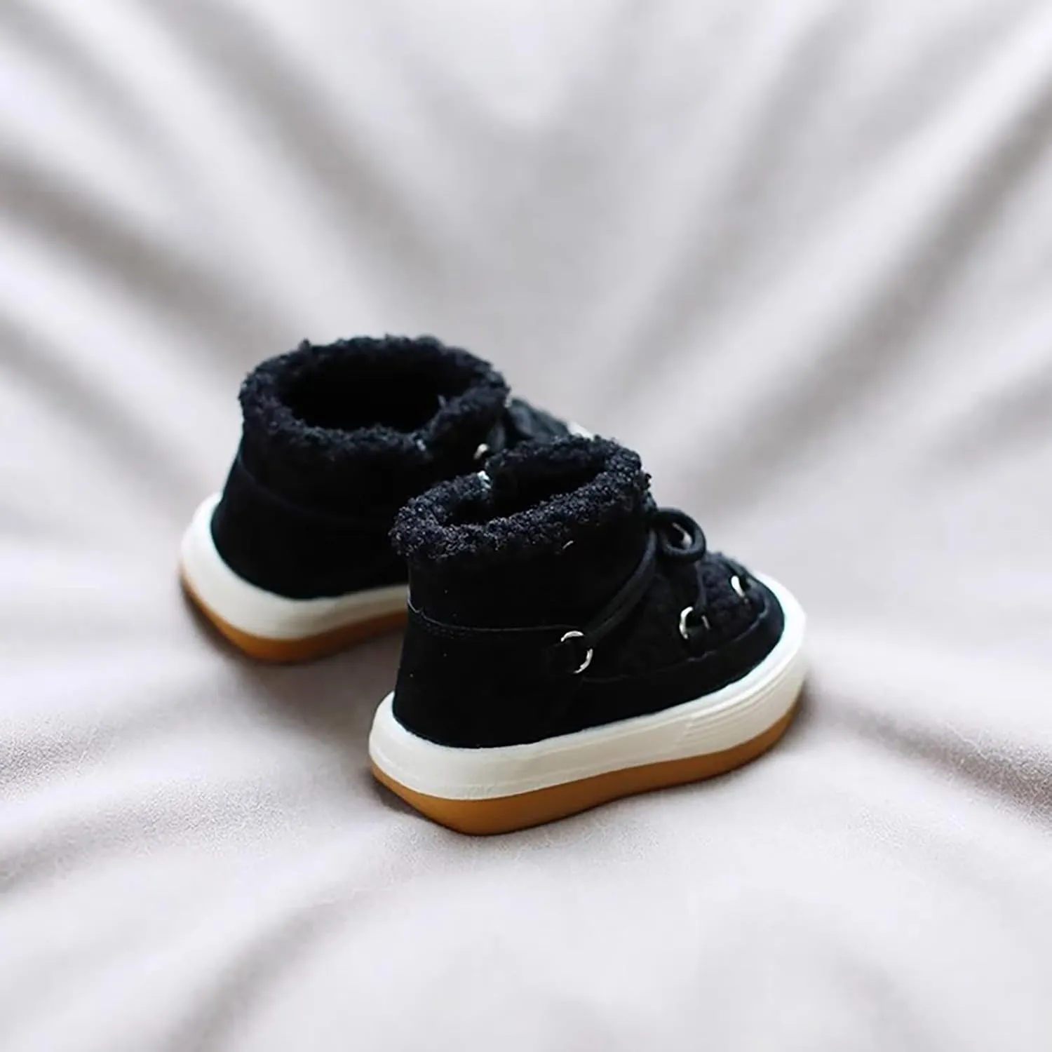 Toddler Boys Girls Winter Fleece Ankle Boots Water Proof Snow Booties Kids Faux Fr Warm Outdoor Casual Shoes