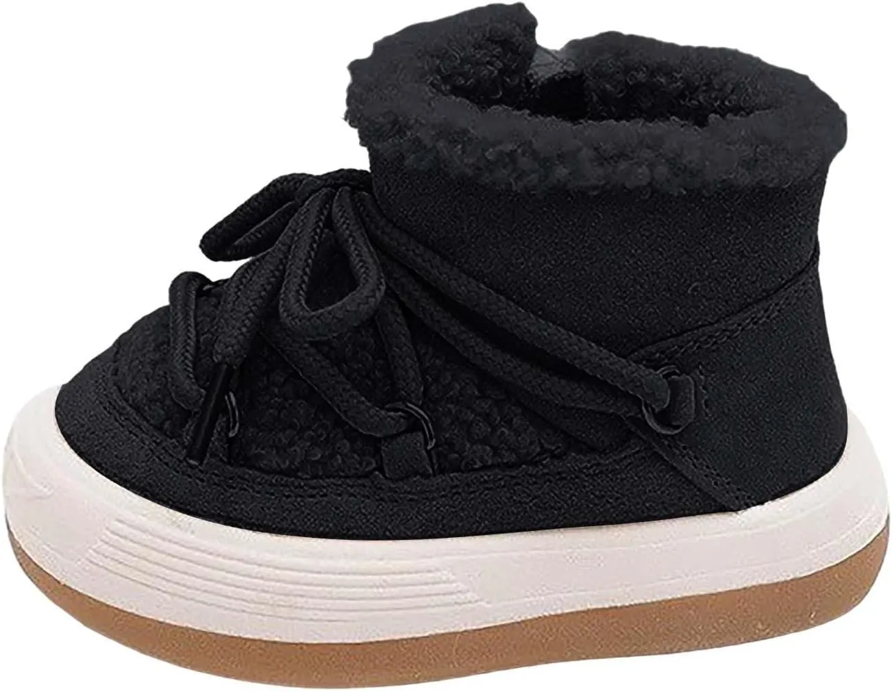 Toddler Boys Girls Winter Fleece Ankle Boots Water Proof Snow Booties Kids Faux Fr Warm Outdoor Casual Shoes