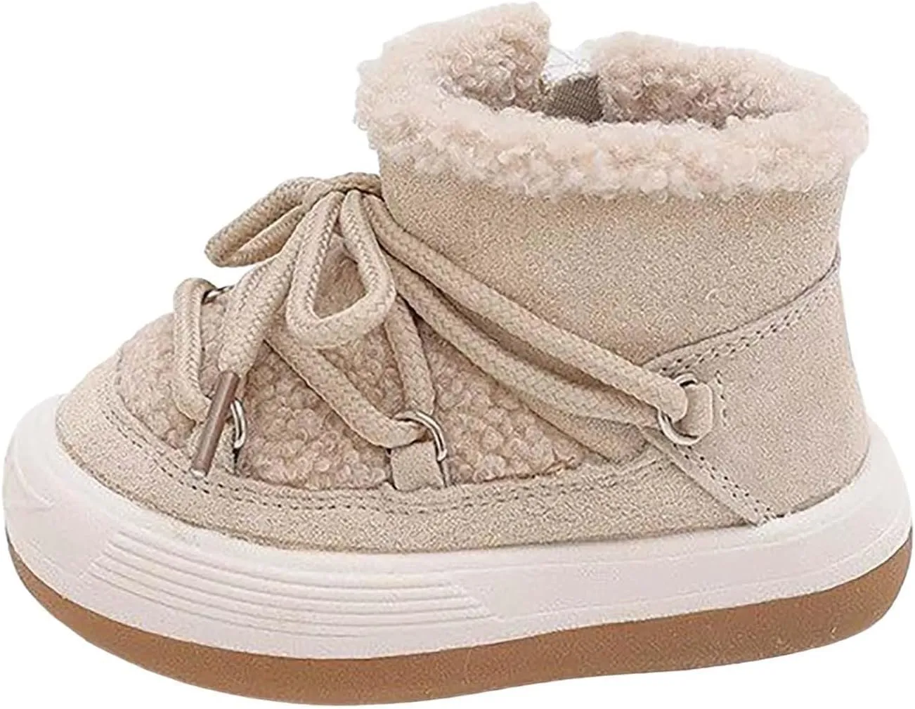 Toddler Boys Girls Winter Fleece Ankle Boots Water Proof Snow Booties Kids Faux Fr Warm Outdoor Casual Shoes