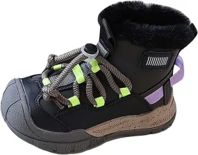 Toddler Kids Snow Boots Warm Comfortable Non Slip Mid Calf Outdoor Cozy Sole Soft Platform Adjustable Strap Shoes