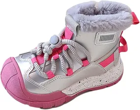 Toddler Kids Snow Boots Warm Comfortable Non Slip Mid Calf Outdoor Cozy Sole Soft Platform Adjustable Strap Shoes