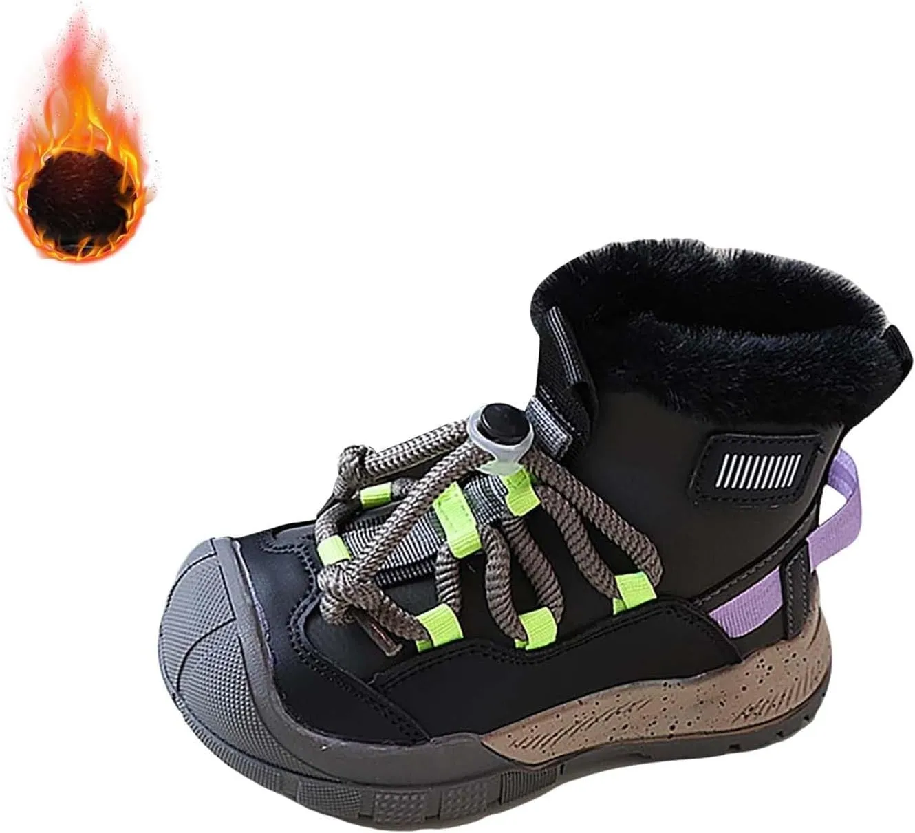 Toddler Kids Snow Boots Warm Comfortable Non Slip Mid Calf Outdoor Cozy Sole Soft Platform Adjustable Strap Shoes