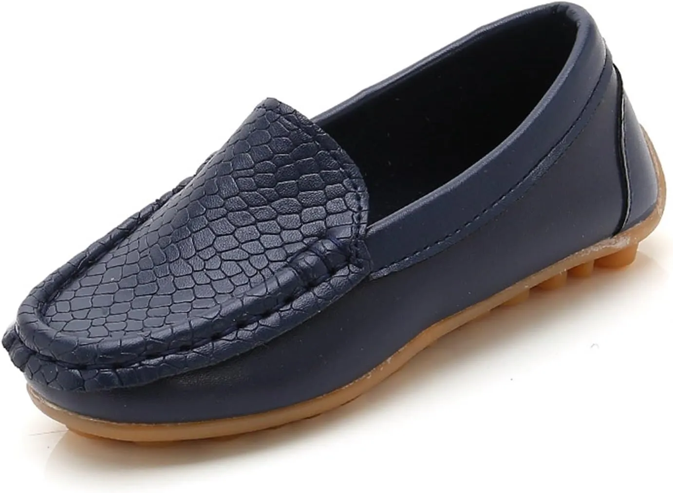 Toddler Little Kid Boys Girls Comfort Slip On Loafers Dress Flat Shoes aterproof Leather Cool Sport Casual Dress Shoes