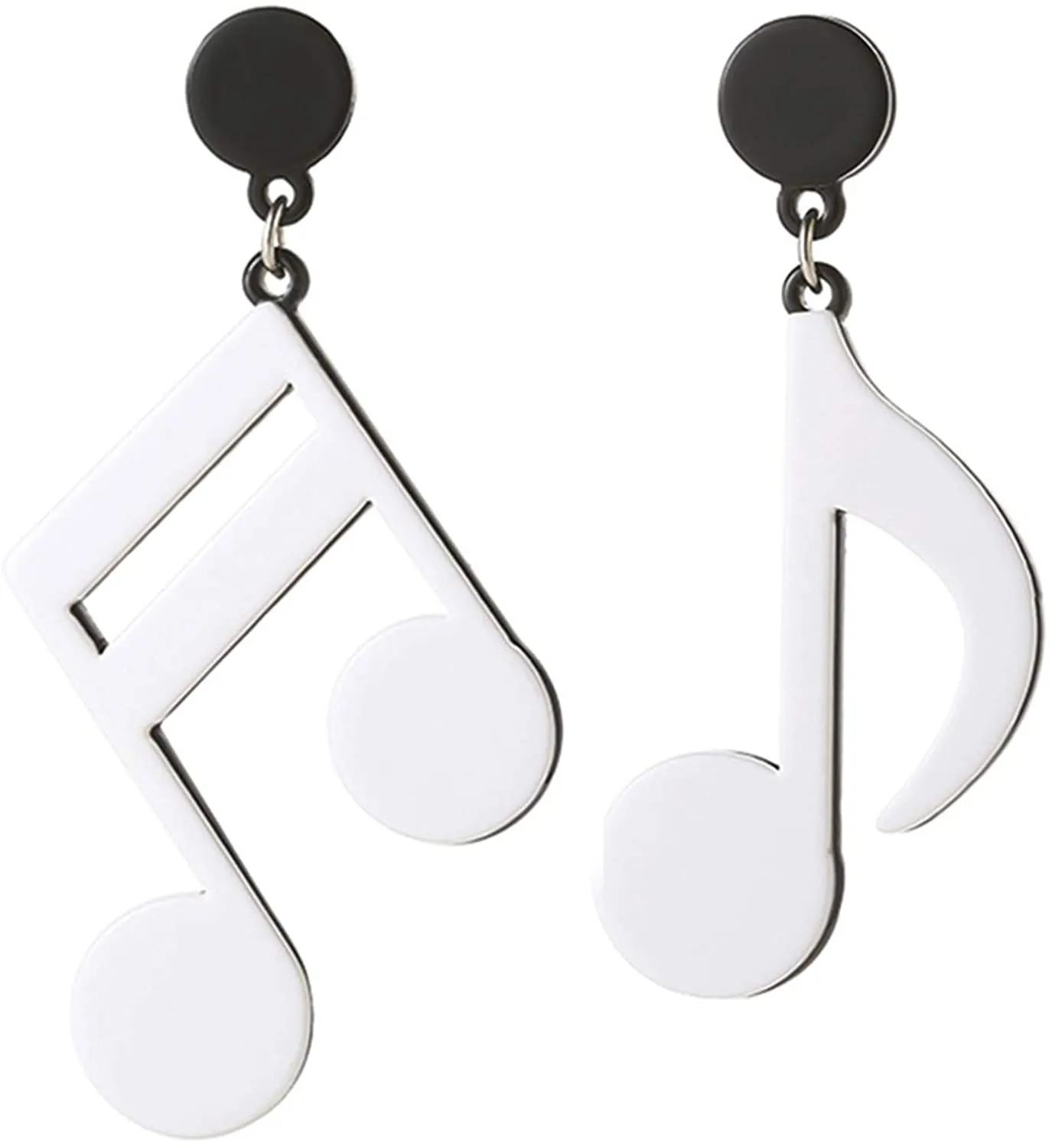 Traditional Musical Note Dangle Earrings Acrylic Music Notes Stud Earring Fun Cartoon Asymmetrical Drop Jewelry Punk Jewelries for Women Girls Mother Girlfriends Music Festival