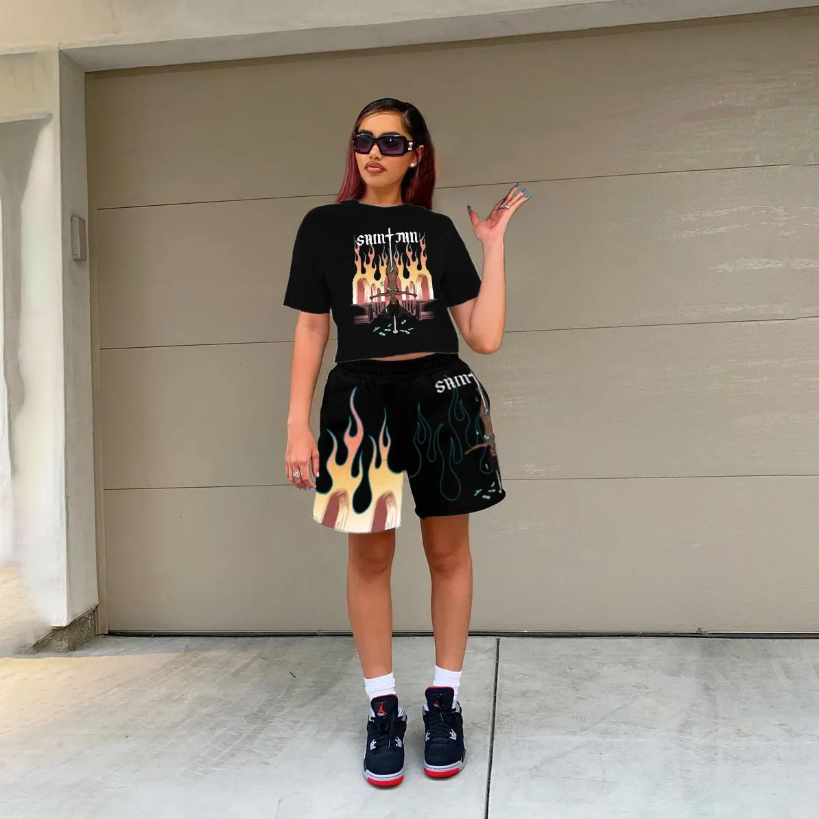Trendy Tee & Shorts Combo