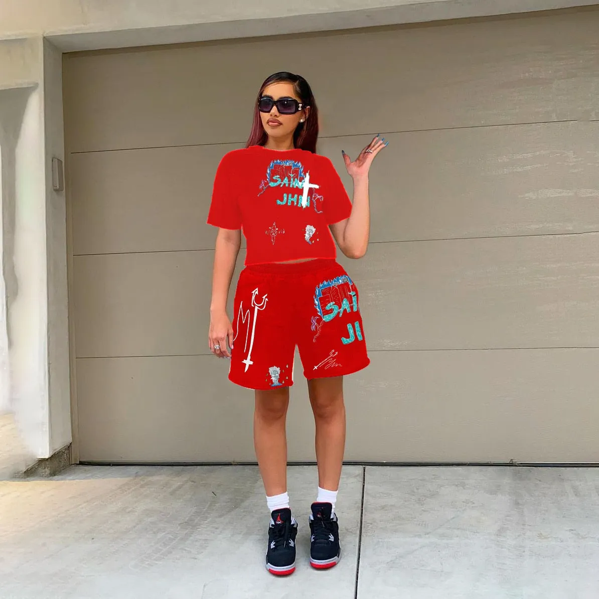 Trendy Tee & Shorts Combo