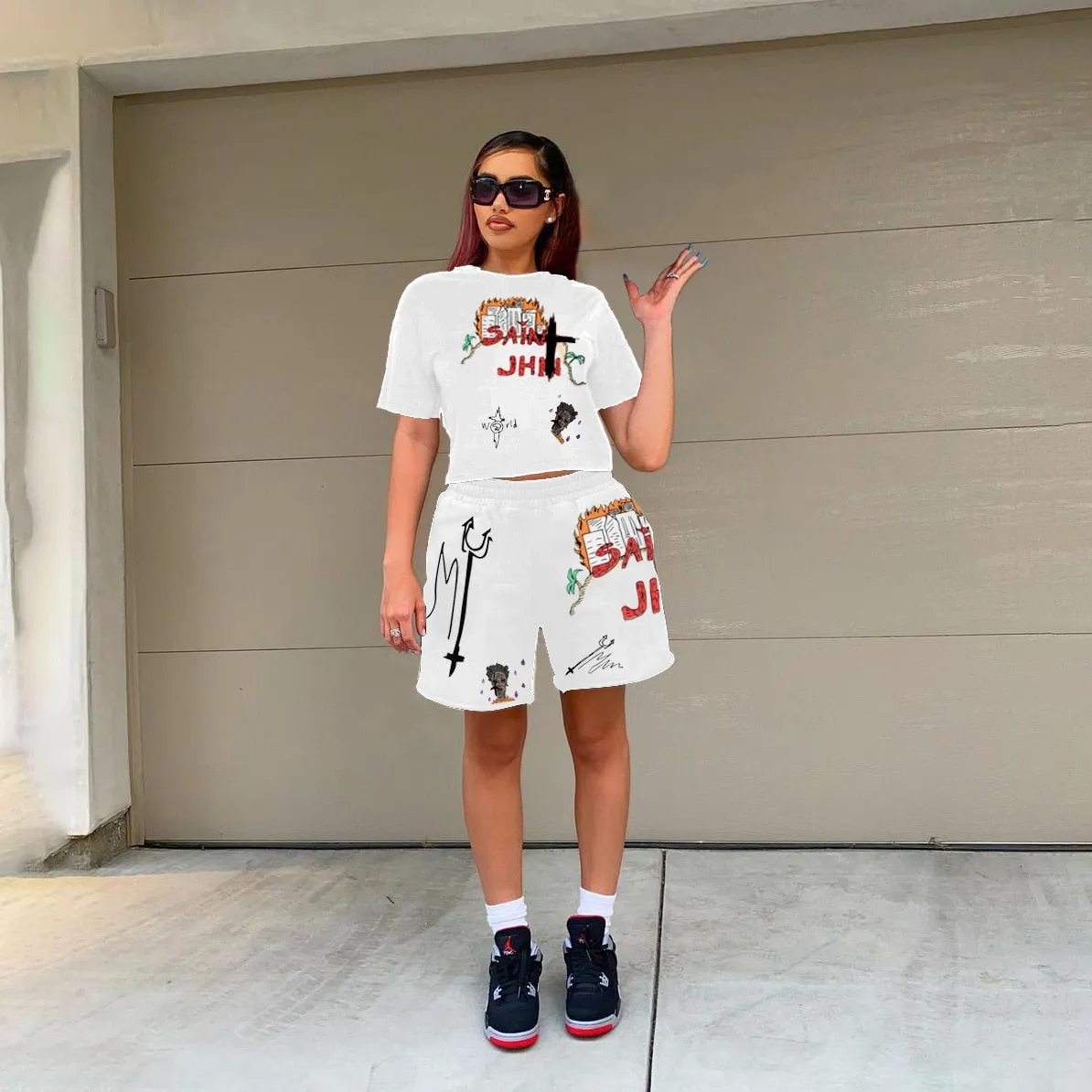 Trendy Tee & Shorts Combo