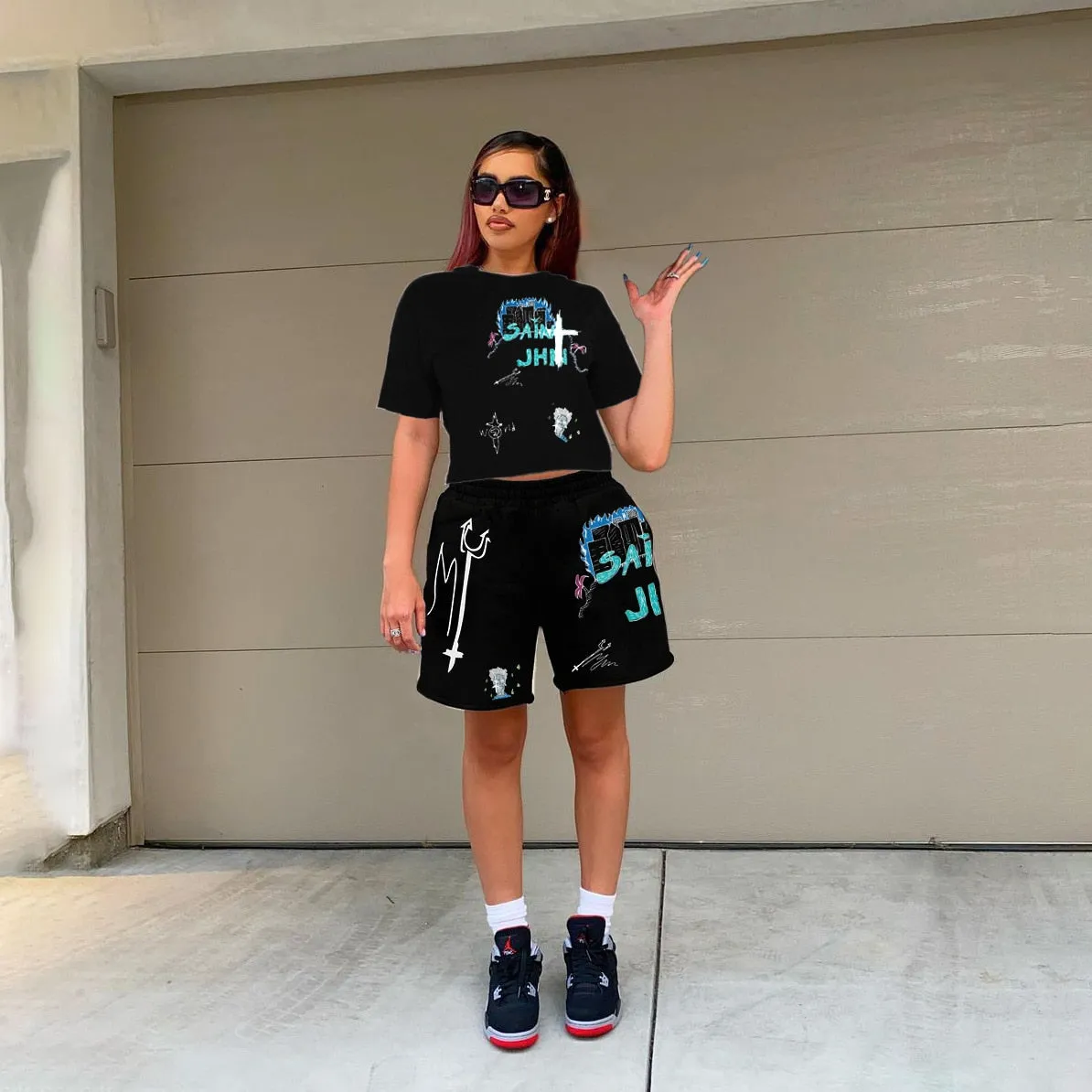 Trendy Tee & Shorts Combo