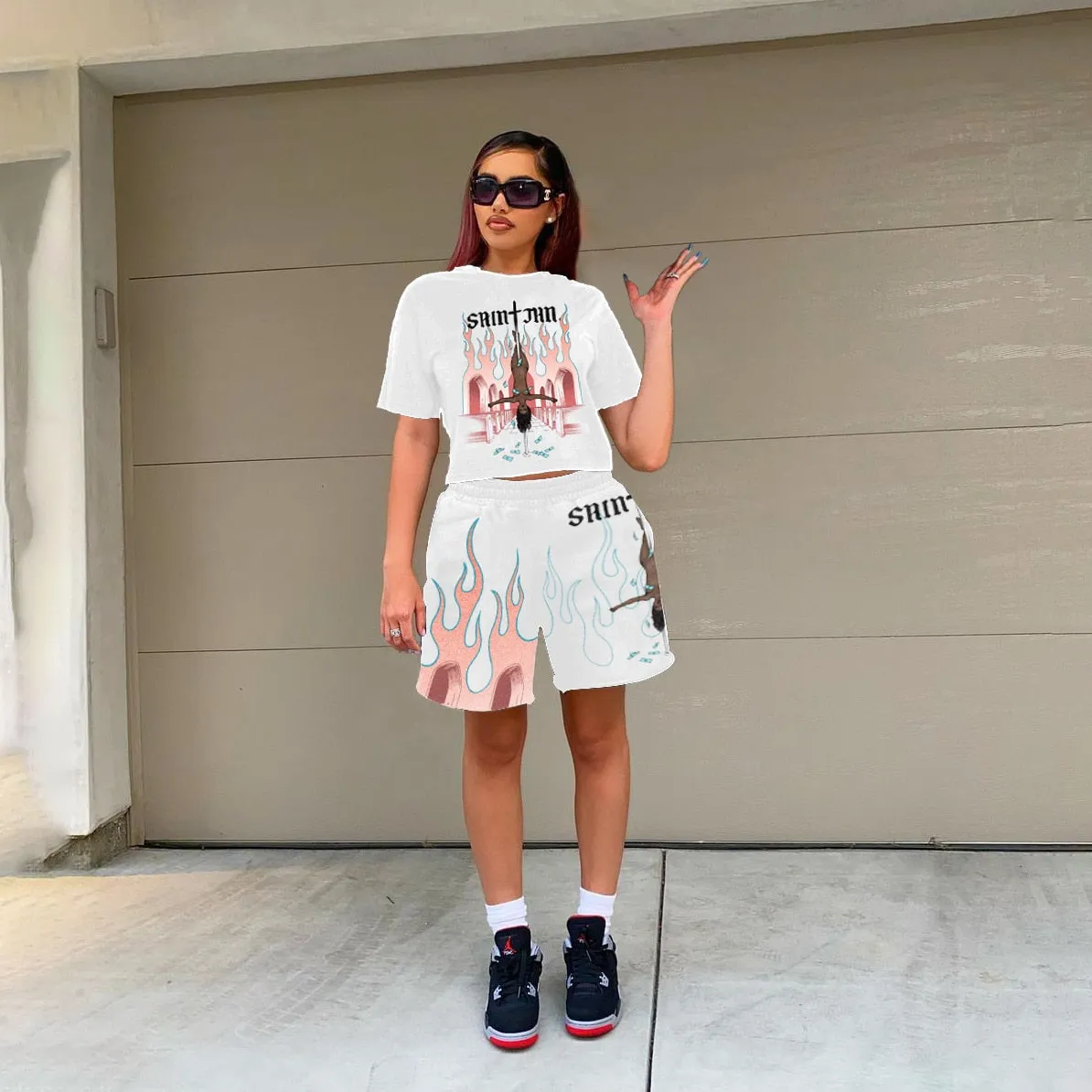 Trendy Tee & Shorts Combo
