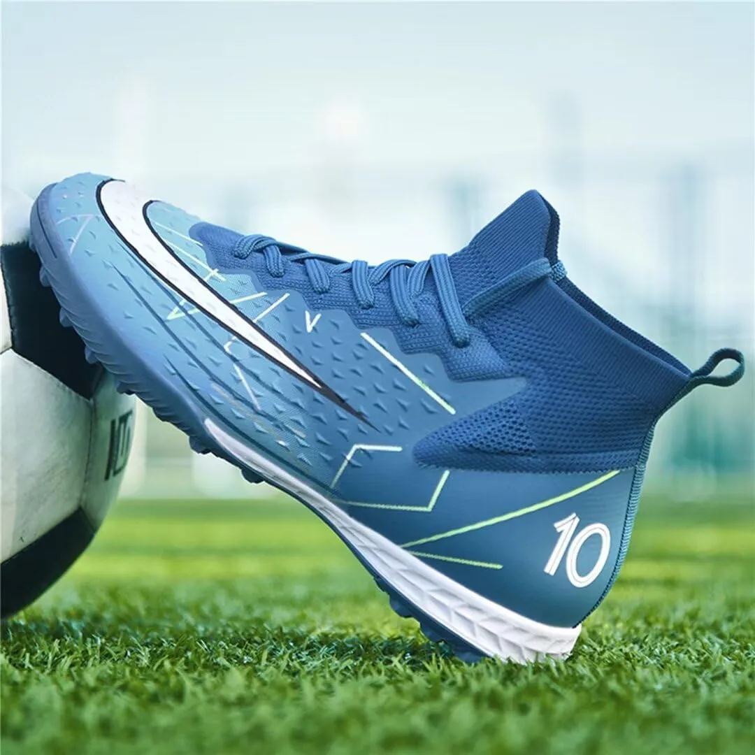 Turf Soccer Shoes Men Women Indoor Soccer Cleats Youth Football Boots Adult High Top Training Zapatos de Fútbol TF FG