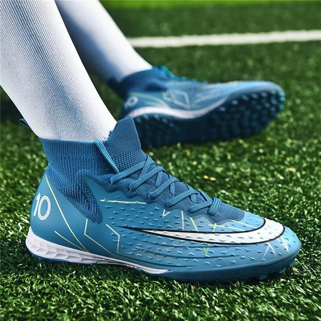 Turf Soccer Shoes Men Women Indoor Soccer Cleats Youth Football Boots Adult High Top Training Zapatos de Fútbol TF FG