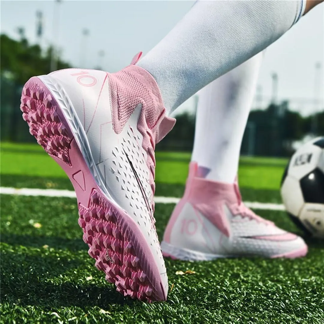 Turf Soccer Shoes Men Women Indoor Soccer Cleats Youth Football Boots Adult High Top Training Zapatos de Fútbol TF FG