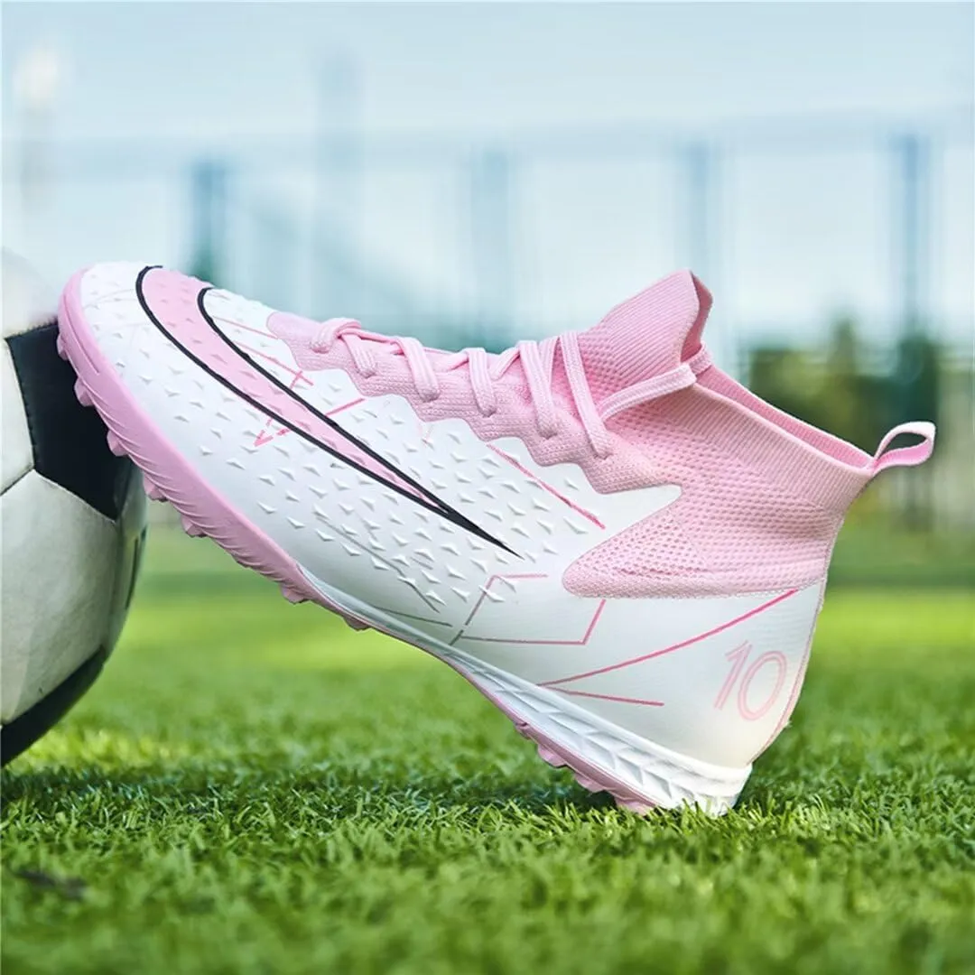 Turf Soccer Shoes Men Women Indoor Soccer Cleats Youth Football Boots Adult High Top Training Zapatos de Fútbol TF FG