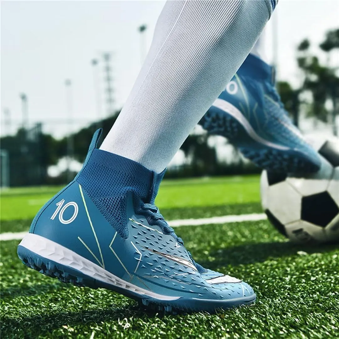 Turf Soccer Shoes Men Women Indoor Soccer Cleats Youth Football Boots Adult High Top Training Zapatos de Fútbol TF FG