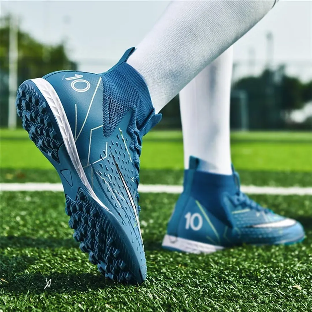 Turf Soccer Shoes Men Women Indoor Soccer Cleats Youth Football Boots Adult High Top Training Zapatos de Fútbol TF FG