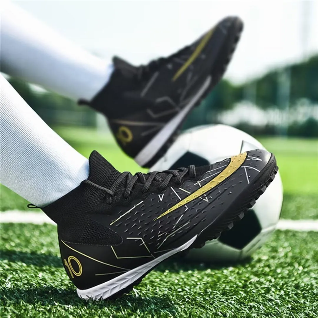 Turf Soccer Shoes Men Women Indoor Soccer Cleats Youth Football Boots Adult High Top Training Zapatos de Fútbol TF FG