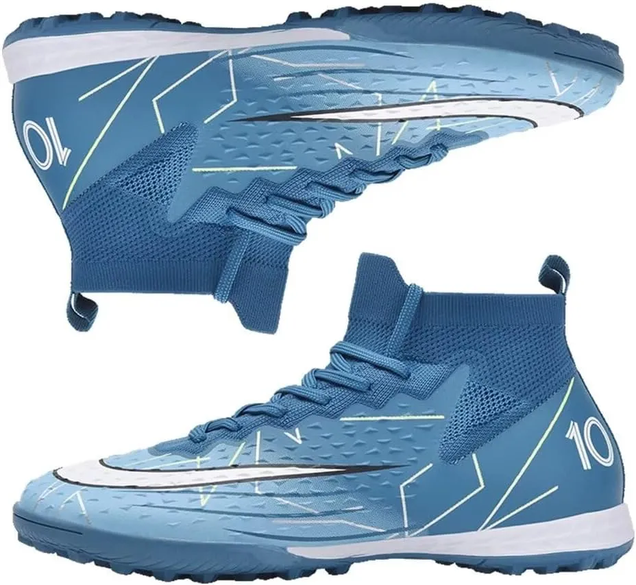 Turf Soccer Shoes Men Women Indoor Soccer Cleats Youth Football Boots Adult High Top Training Zapatos de Fútbol TF FG