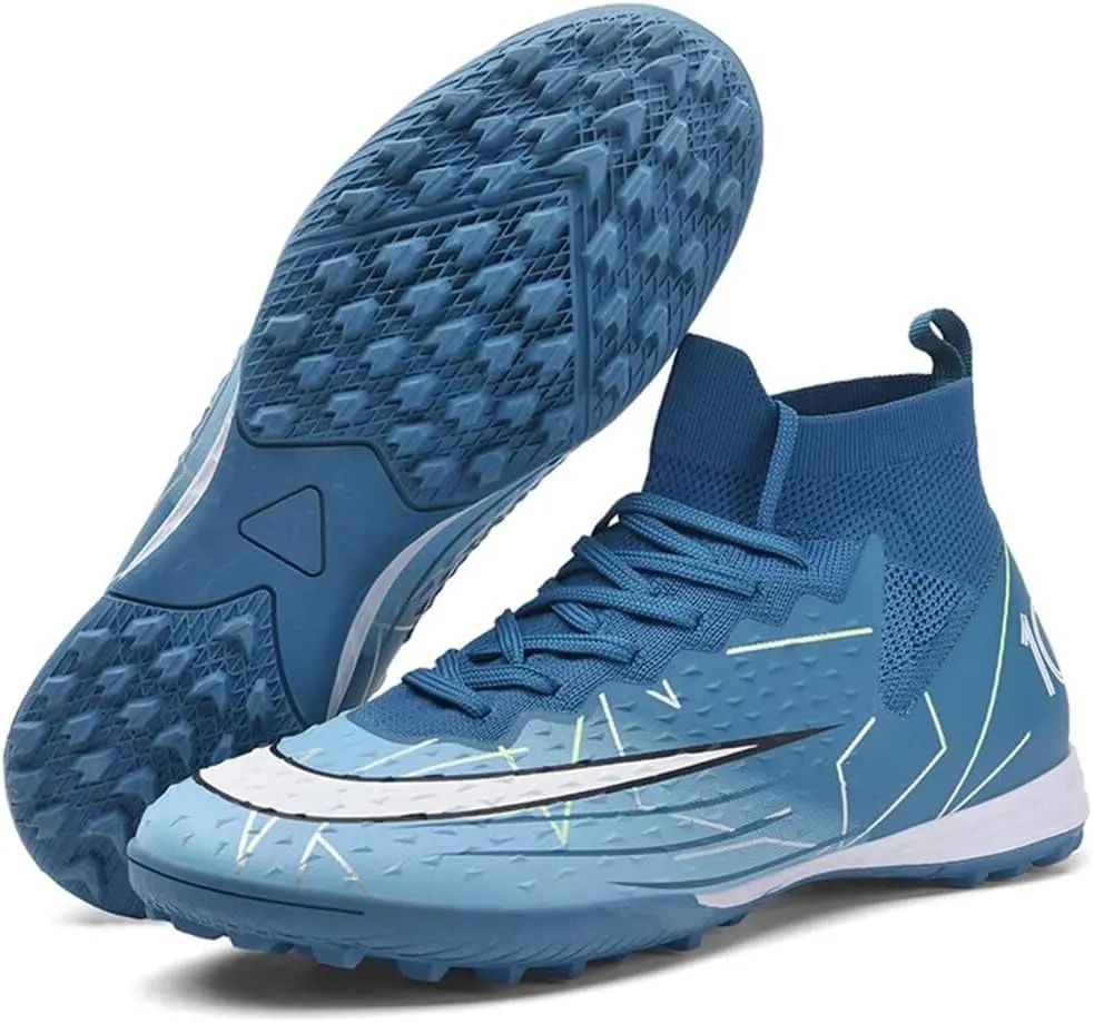 Turf Soccer Shoes Men Women Indoor Soccer Cleats Youth Football Boots Adult High Top Training Zapatos de Fútbol TF FG