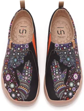 UIN Men's Walking Travel Shoes Slip On Canvas Casual Loafers Lightweight Comfort Art Painted Fashion Sneaker Pray for Goodness (11.5)