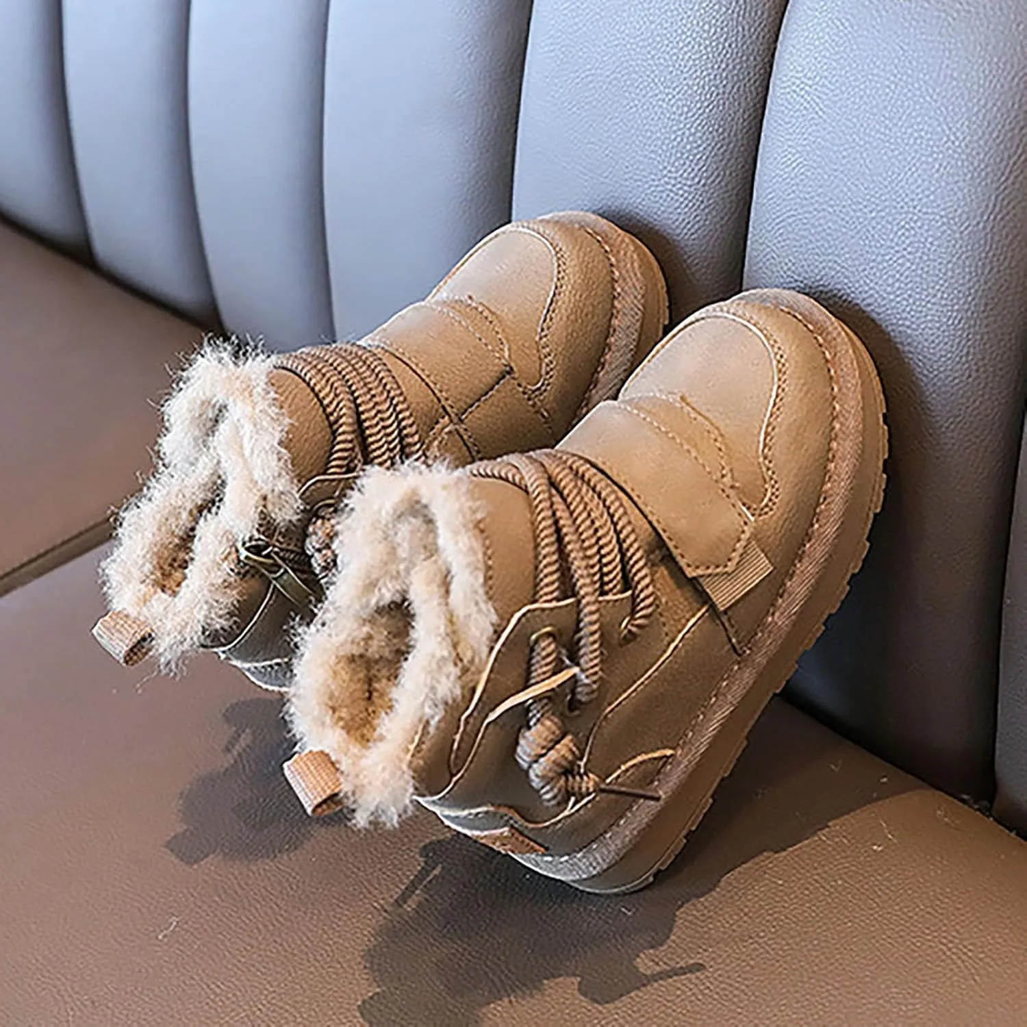 Winter Girls Boys Ankle Boots Kids Comfortable Warm Lined Comfort Casual Sports Shoes for Children Boys Slip on Boots