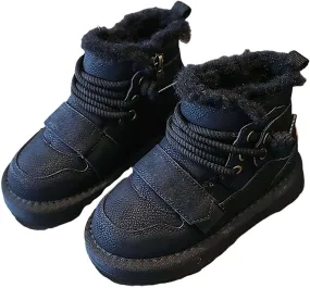 Winter Girls Boys Ankle Boots Kids Comfortable Warm Lined Comfort Casual Sports Shoes for Children Boys Slip on Boots