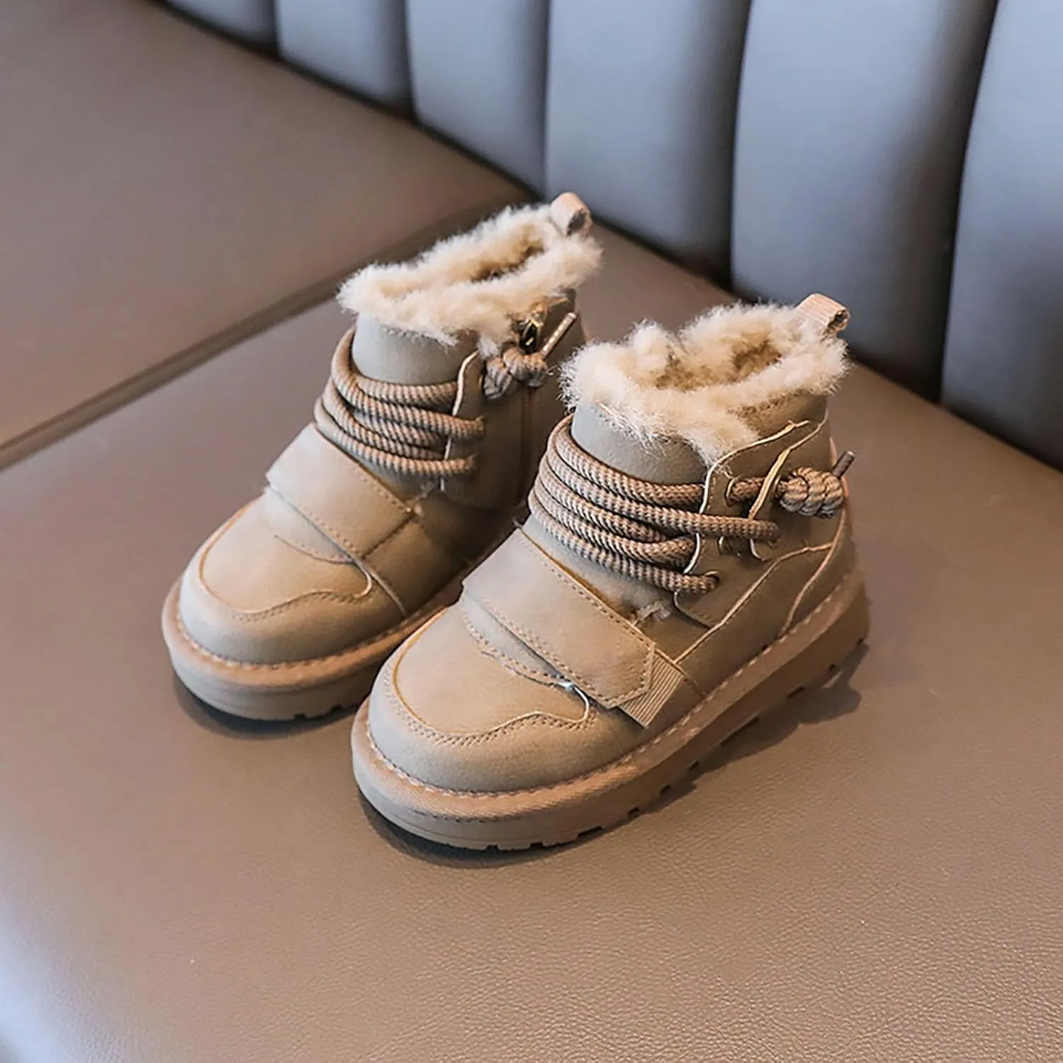 Winter Girls Boys Ankle Boots Kids Comfortable Warm Lined Comfort Casual Sports Shoes for Children Boys Slip on Boots